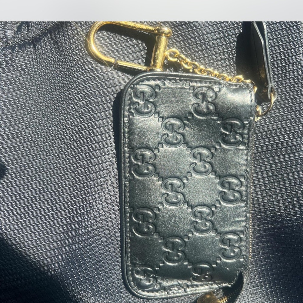Gucci Black Leather Key Pouch